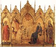 Simone Martini The Annunciation with SS.Ansanus and Margaret and Four Prophets oil painting artist